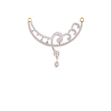 Abhinn Stylish Gold Plated Floral Design Mangal Sutra Mangalsutra With Earrings For Women