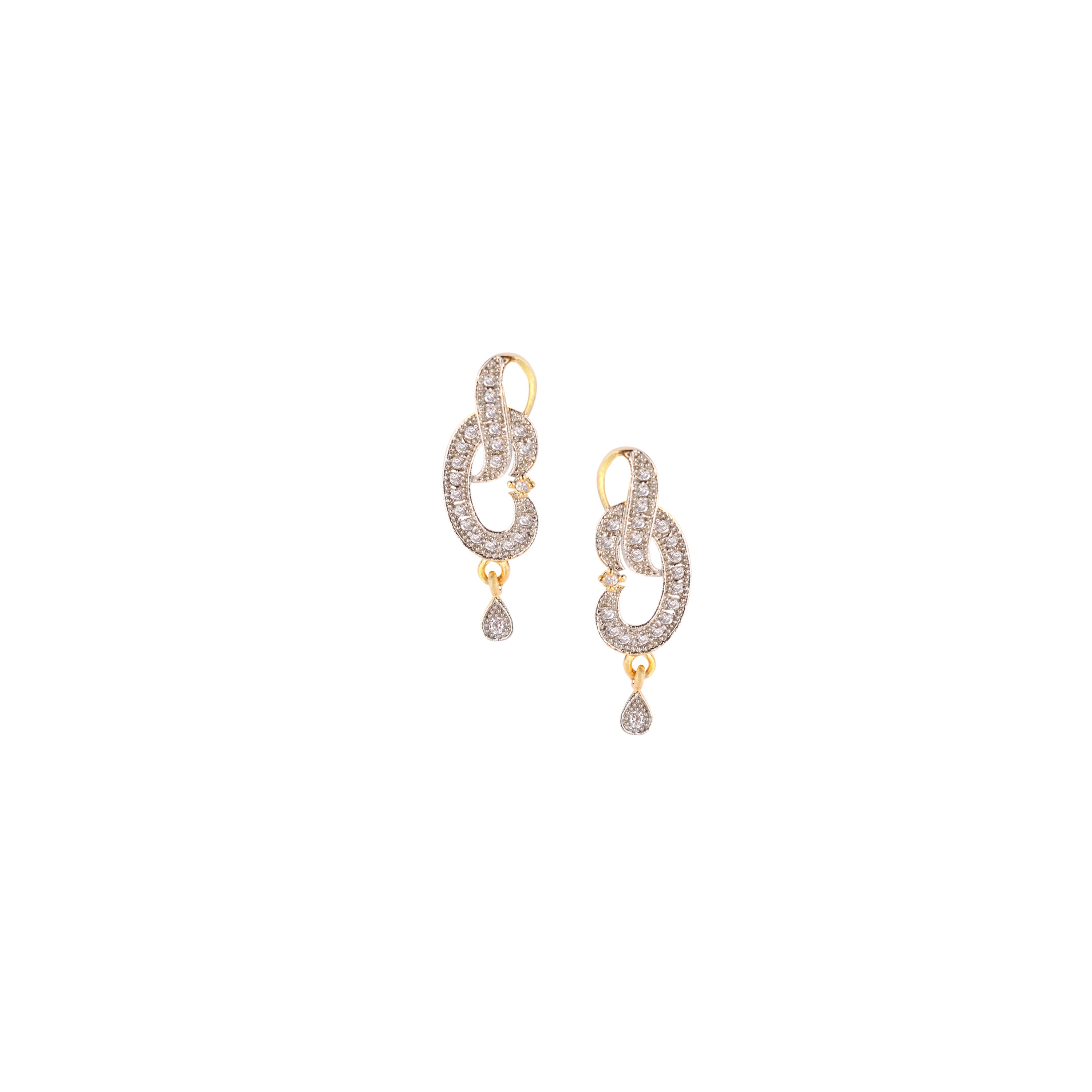 Abhinn Stylish Floral Design With AD Stones Mangalsutra With Earrings For Women