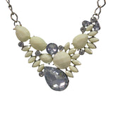 Stylish Designer Necklace with Statement White  Stones