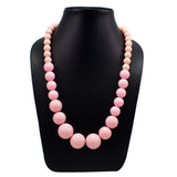 Abhinn Beautiful Candy Pink Beads Necklace For Women