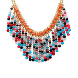 Designer Statement Necklace with Colorful Beads