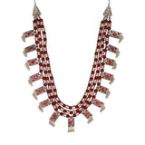 Abhinn Silver Oxidised Handmade Multi-Layer Necklace For Women