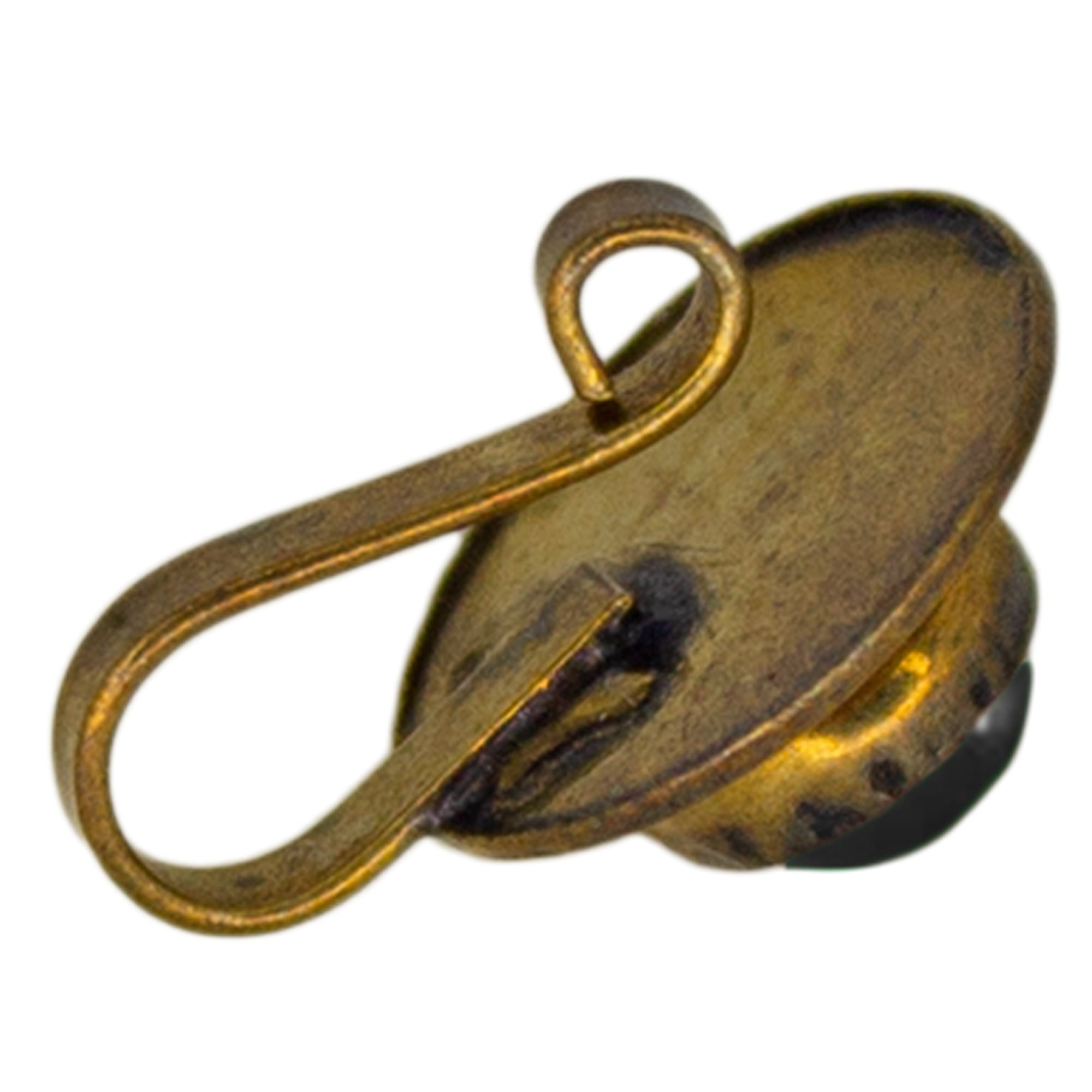 Abhinn Golden Oxidised Black Stone Non-Pierced Nose Pin For Women