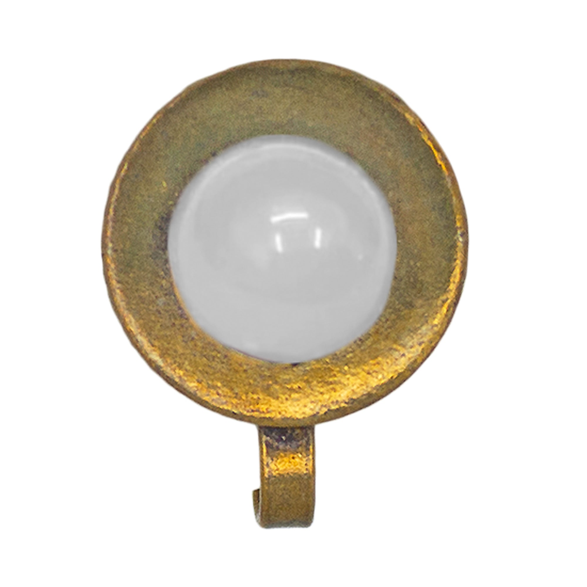 Abhinn Golden Oxidised White Pearl Non-Pierced Nose Pin For Women