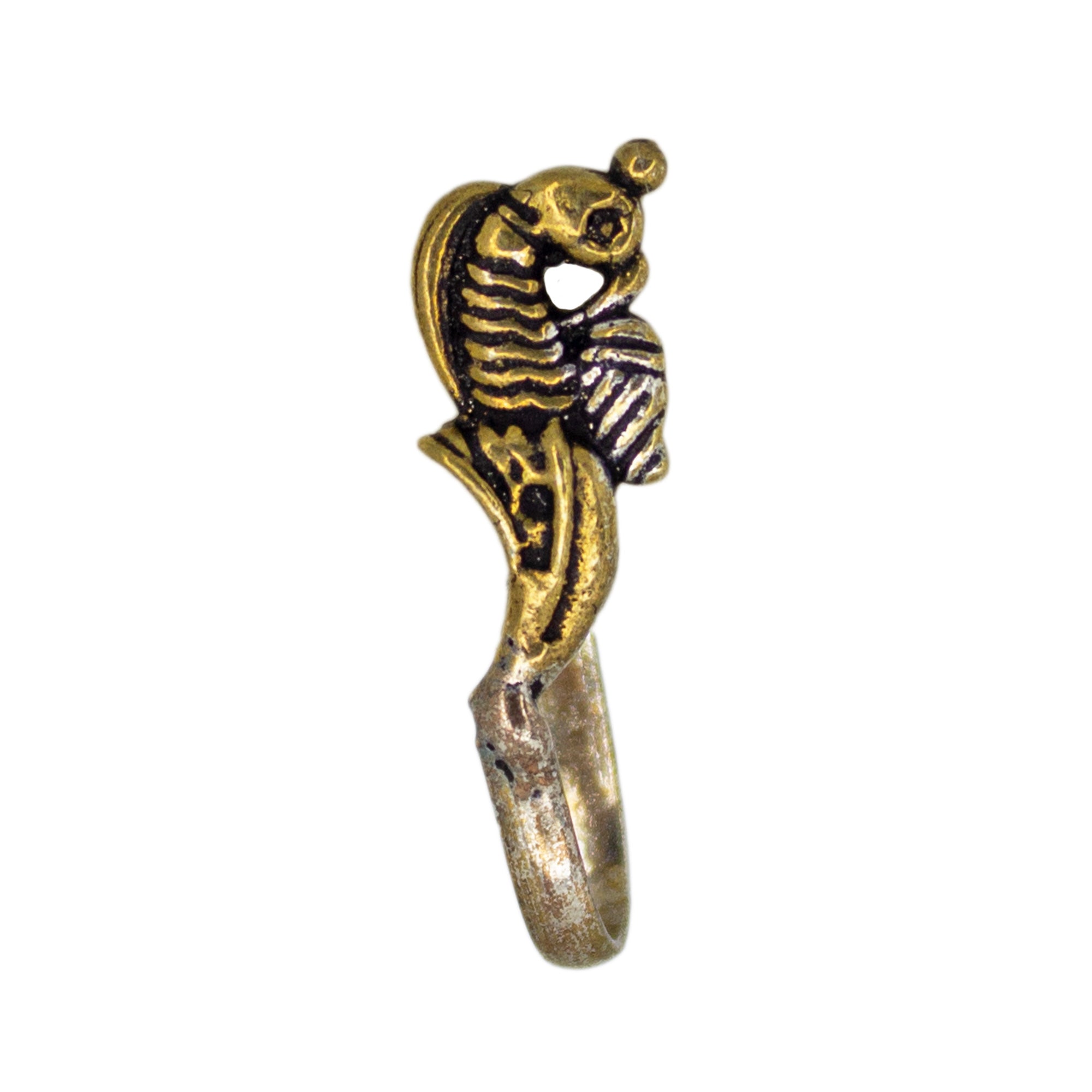 Abhinn Designer Oxidised Dual Tone Peacock Design Non-Pierced Nose Pin For Women
