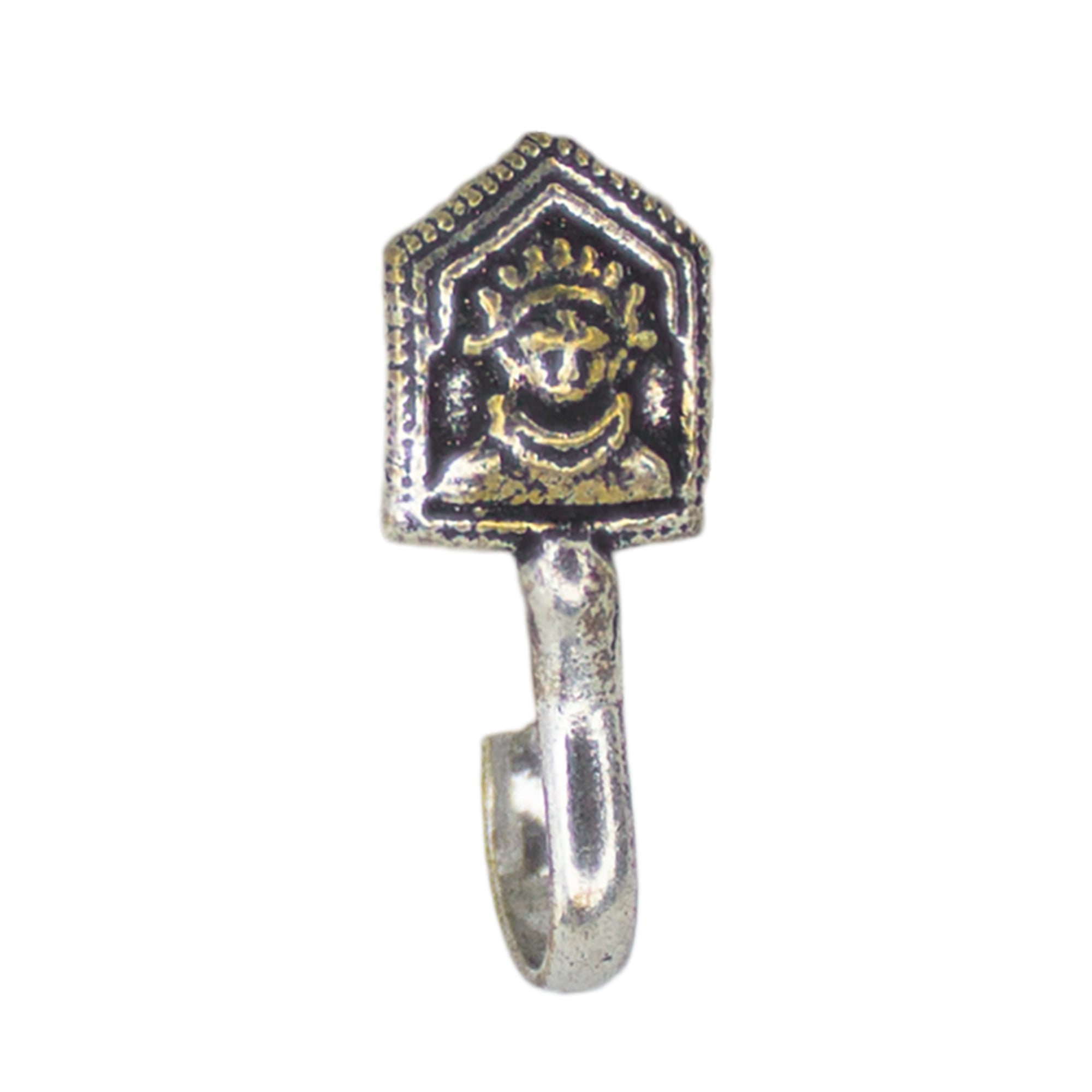 Combo of 3 Oxidised Silver Temple Design Non-Pierced Nose Pin For Women