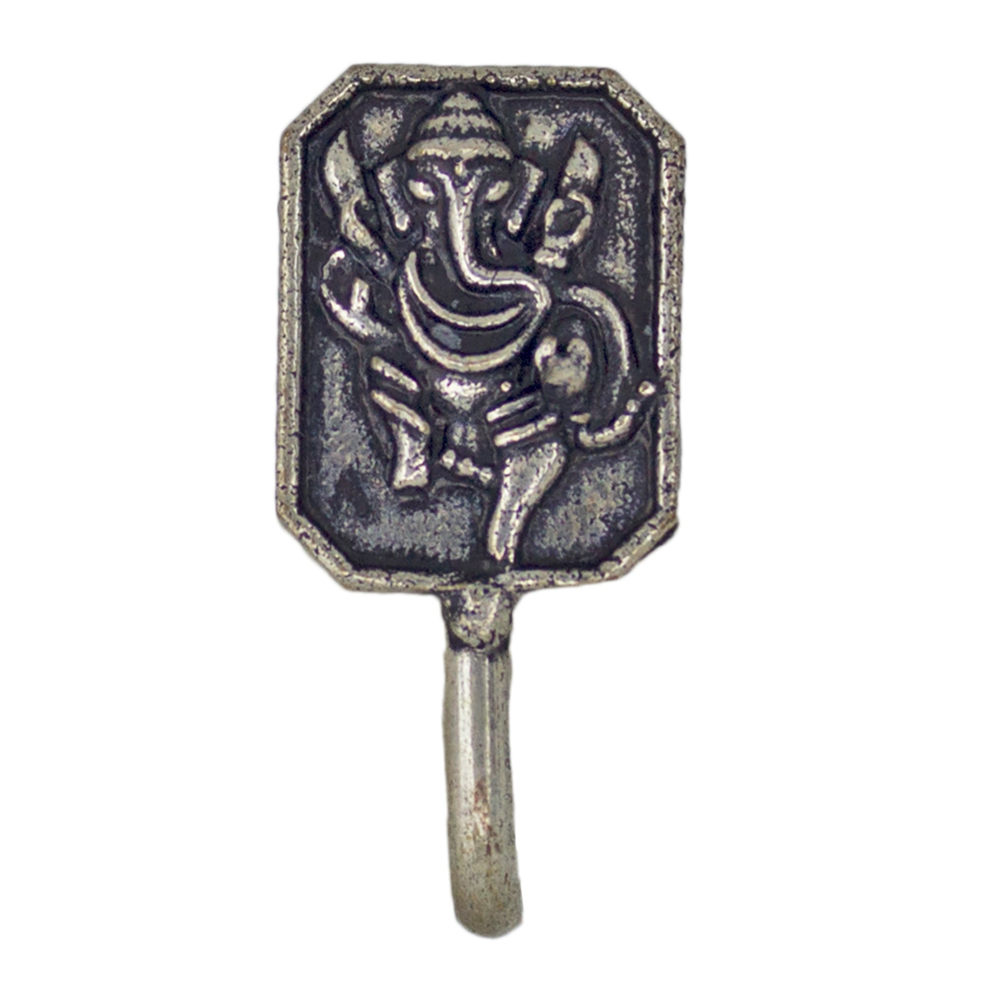 Abhinn Oxidised Silver Lord Ganesha Temple Design Non-Pierced Nose Pin For Women