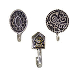 Combo of 3 Oxidised Silver Temple Design Non-Pierced Nose Pin For Women