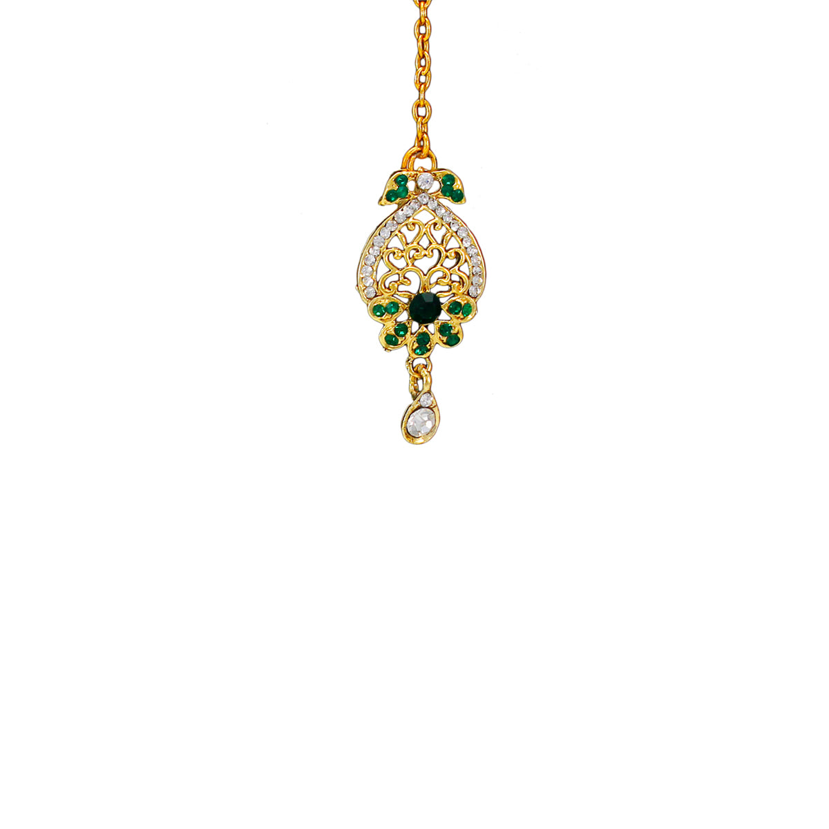 Royal Designer Necklace and Earrings with White Crystal Stones