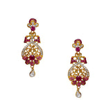 Abhinn Royal Gold Plated Designer Kundan Pink Petal Design Necklace Set For Women