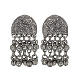 Abhinn Trendy Oxidised Antique Finish Floral Design Choker Set For Women