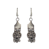 Abhinn Oxidised Silver Floral Design With Hanging Ghungroo Choker Set For Women