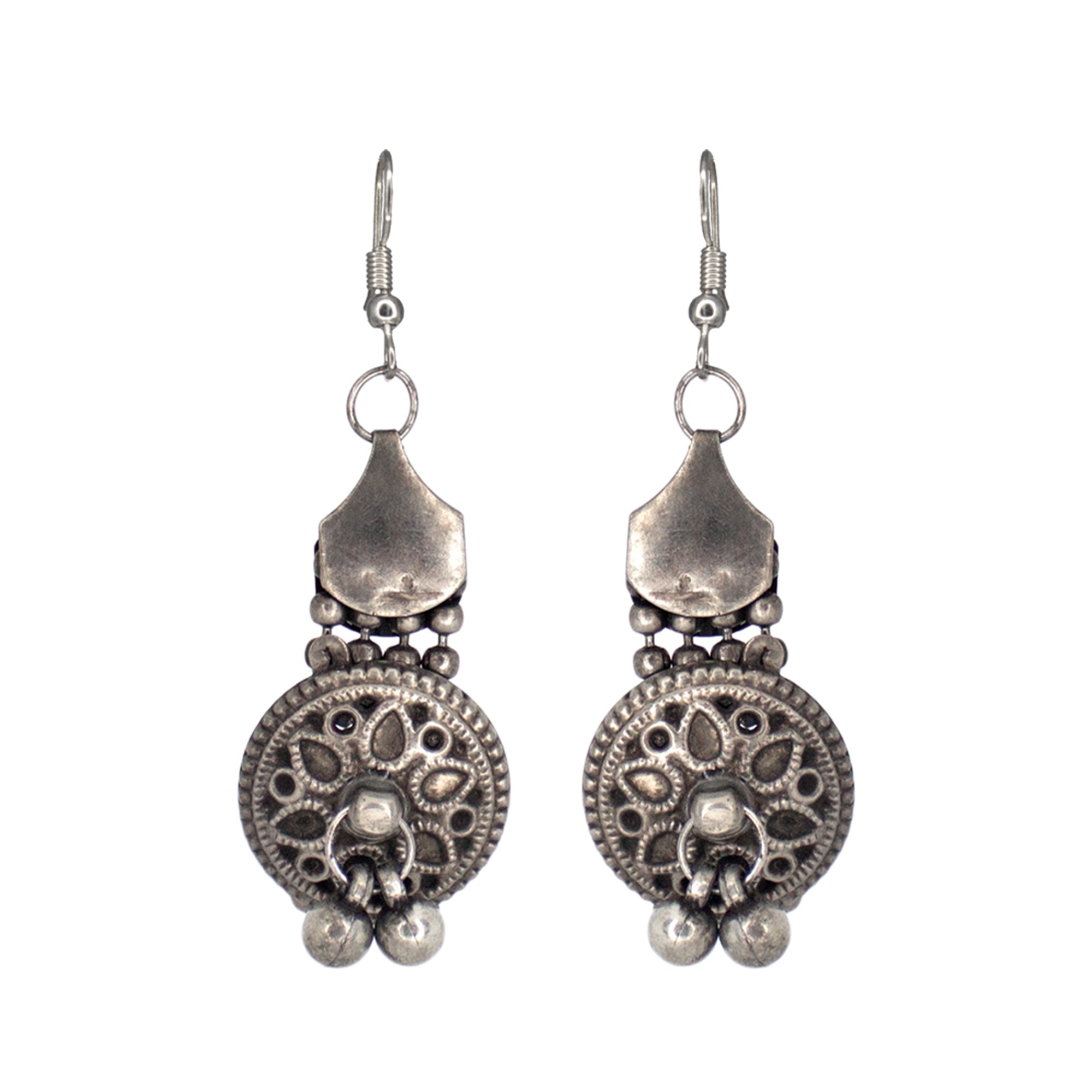 Abhinn Designer Oxidised Floral Design Ghungroo Choker Set For Women