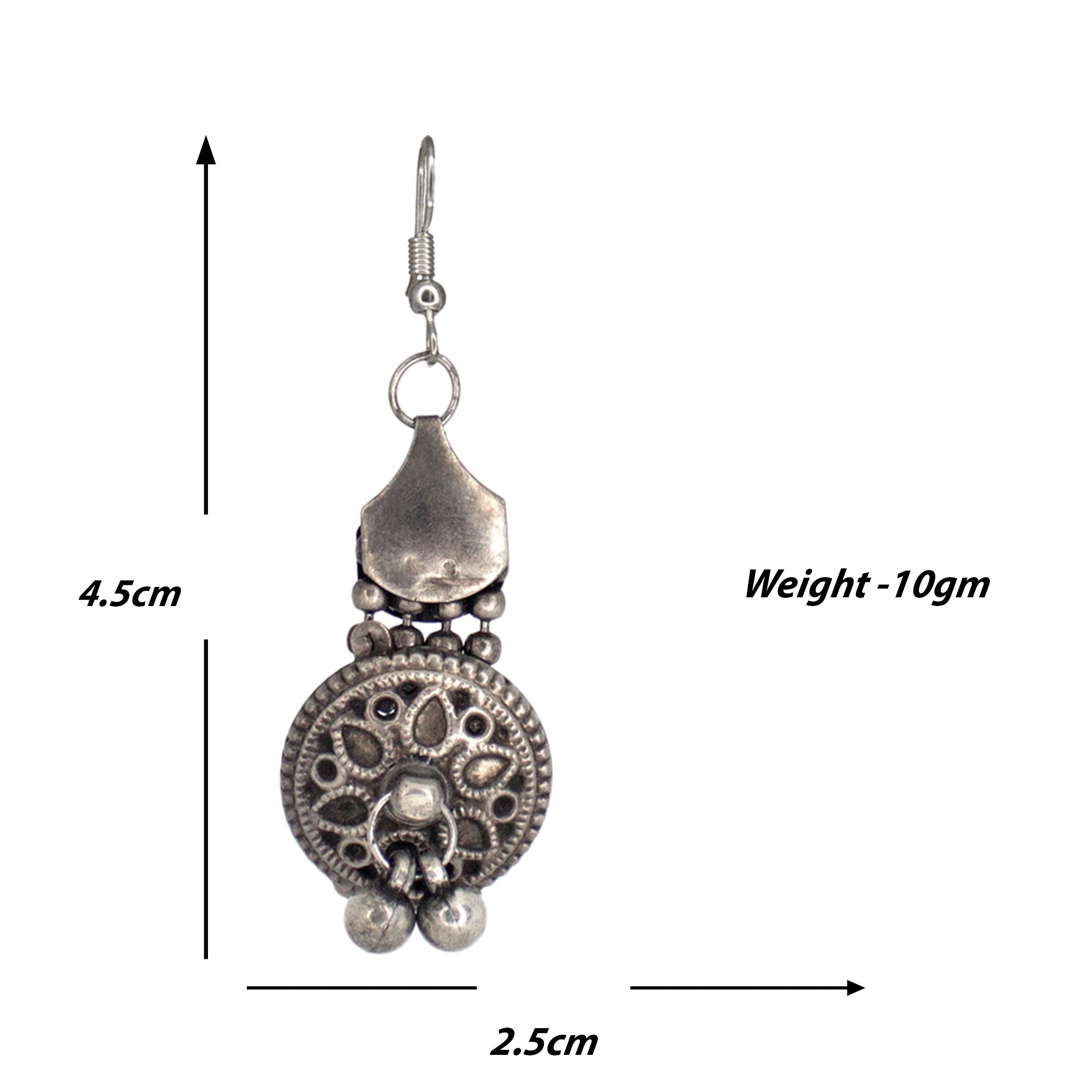 Abhinn Designer Oxidised Floral Design Ghungroo Choker Set For Women