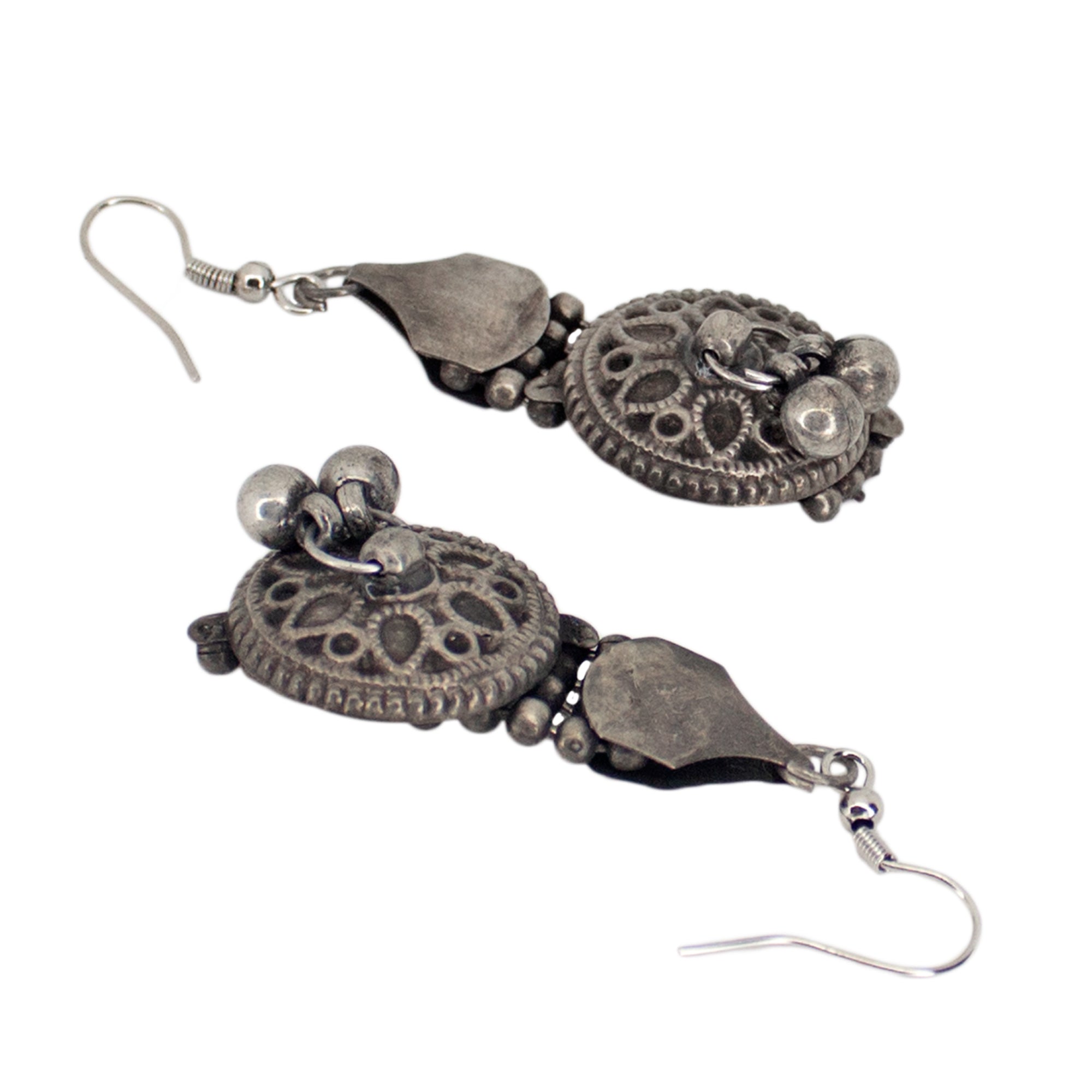 Abhinn Designer Oxidised Floral Design Ghungroo Choker Set For Women
