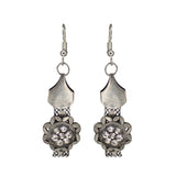 Abhinn Oxidised Silver Floral Design With White CZ Stone Choker Set For Women