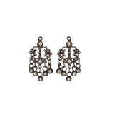 Abhinn Silver Oxidised Pigeon Cage Design Necklace Set For Women