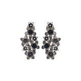 Abhinn Silver Oxidised Black Floral Design Hasli Necklace Set For Women