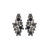 Abhinn Silver Oxidised Black Floral Design Hasli Necklace Set For Women