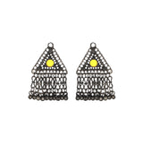 Abhinn Afghani Black Polished Tribal Design Multi Colour Necklace Set For Women