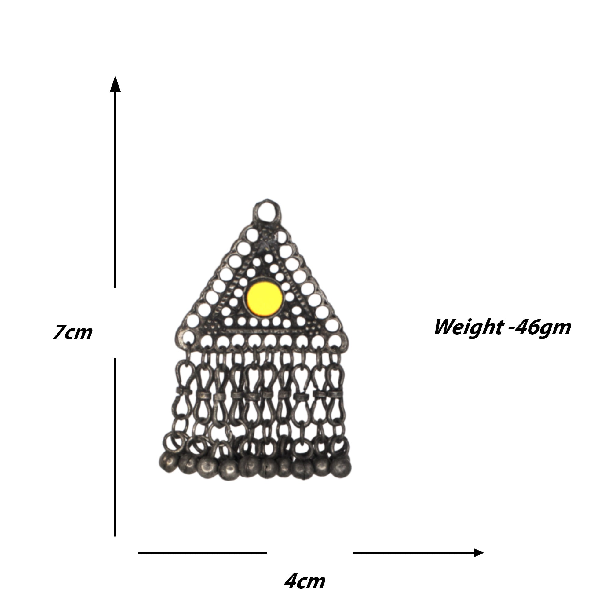 Abhinn Afghani Black Polished Tribal Design Multi Colour Necklace Set For Women