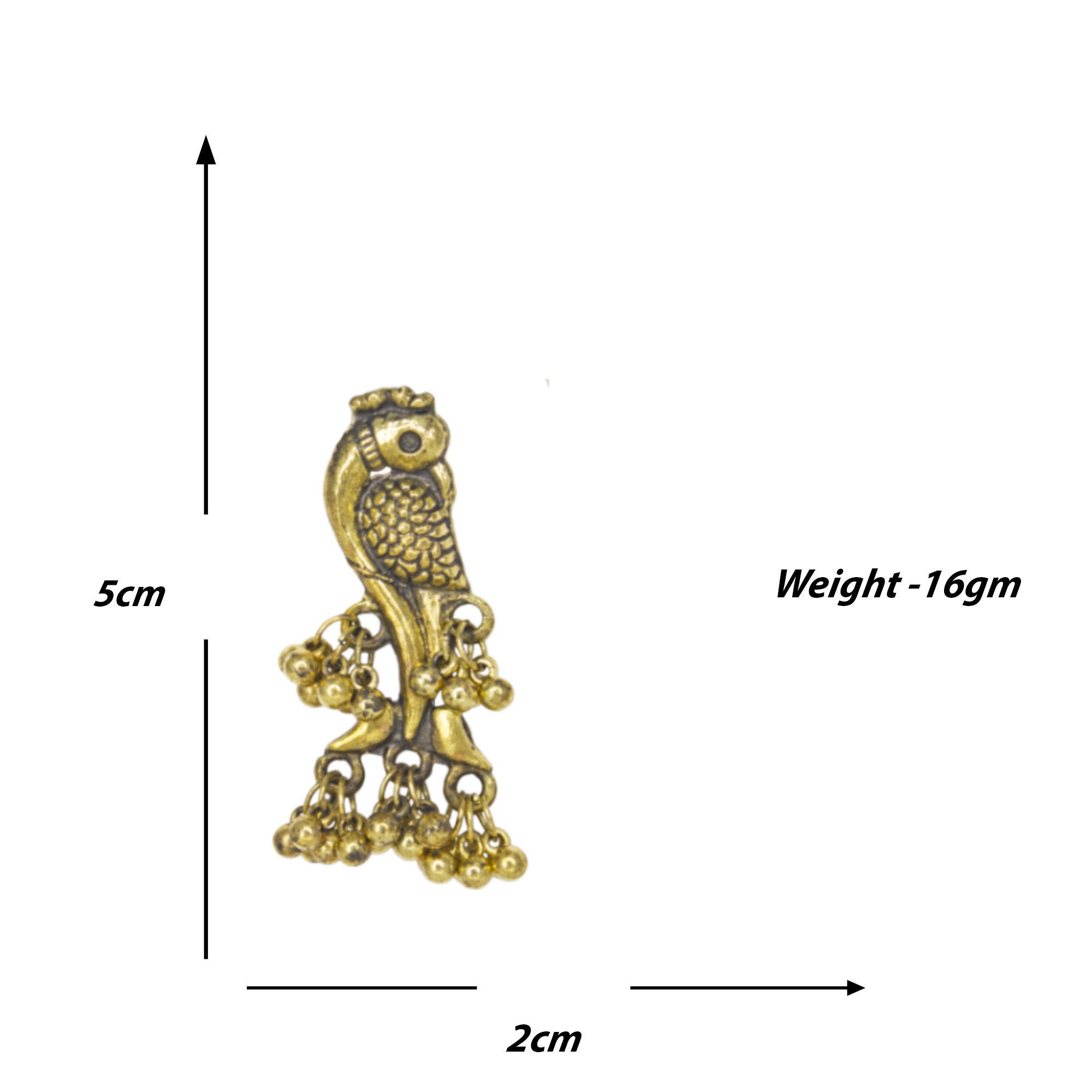 Abhinn Golden Oxidised Unique Parrot Design Necklace Set For Women