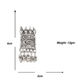 Abhinn Silver Oxidised Swan Floral Design Multi-Layer Necklace Set For Women 