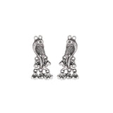 Abhinn Silver Oxidised Unique Parrot Design Necklace Set For Women