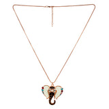 Beautiful statement Ganesha  Black n White Pendant with Multicolor Beads