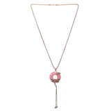 Beautiful Designer Golden Butterfly on Pink Pendant