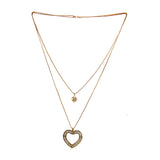 Latest White Heart Pendant with White Crystal Stones