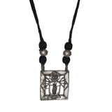 Abhinn Oxidized German Silver Goddess Durga Pendant