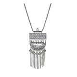 Abhinn Silver Oxidised Temple Design Pendant With Ghungroo For Girls