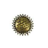 Abhinn Oxidised Gayatri Mantra Design Sun Shaped Ring For Women