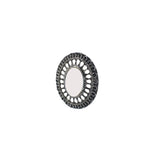 Abhinn Silver Oxidised Temple Design Mirror Ring For Women