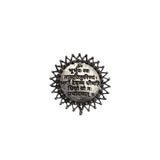 Abhinn Silver Oxidised Gayathri Mantra Design Sun Shaped Ring For Women