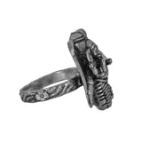 Abhinn Silver Replica Antique Ganesh Design Ring For Women