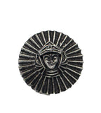 Abhinn Antique Silver Oxidised Durga Design Ring For Women