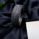 Abhinn Classic Silver Replica Temple Design Bracelet With Studded Silver Beads For Women.