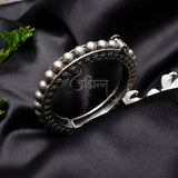 Abhinn Silver Replica Rajasthani Bracelet Studded With Silver Beads For Women
