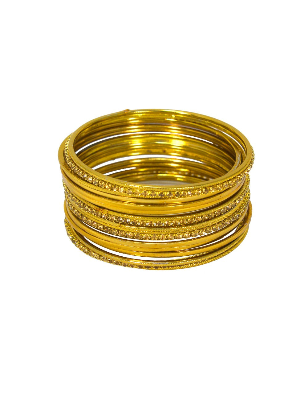Beautiful Statement Golden Plated Designer Kundan Stone Bangles Set