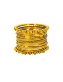 Beautiful Designer Golden Plated Pearl Bangles Set (Set of 20)