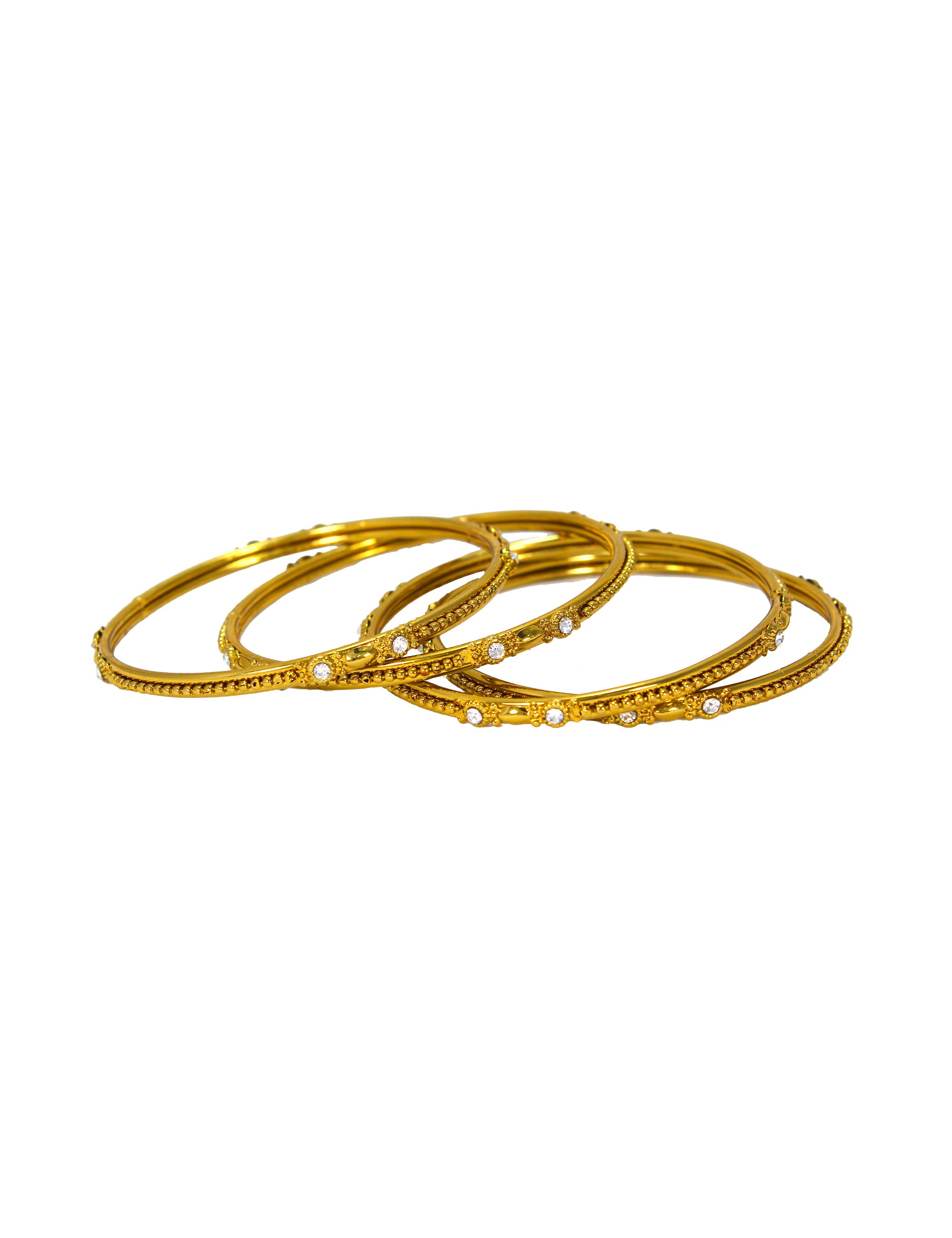 Latest Designer Golden Plated Kundan Stone Bangle Set