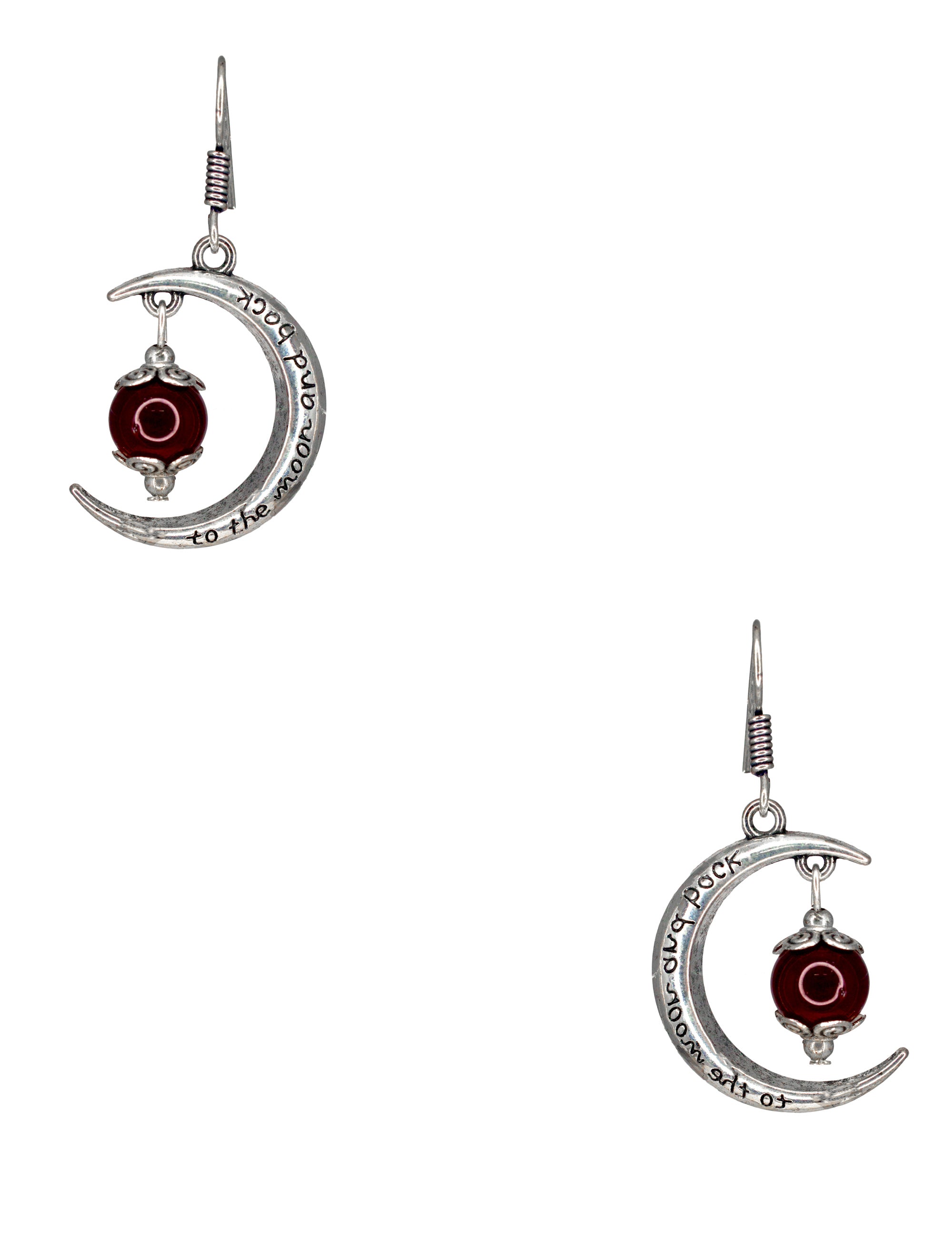 Abhinn Unique Silver Moon Shaped Brown Dangler Earrings For Women